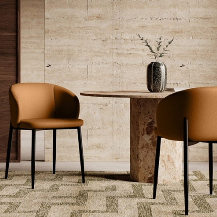 elevenpast Chairs Gia Faux Leather Dining Chair - Tan ART096TANPU