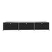 elevenpast TV consoles Black Modular Metal 3 Door Media Unit - White | Blaack ART106BLACK