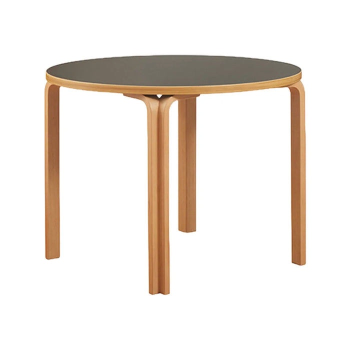 elevenpast Dining Table Mika Round Black Top Wooden Dining Table - 120cm ART108BLACK