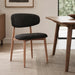 elevenpast Chairs Lucien Dining Chair - Upholstered Charcoal Fabric with Metal Light Wood Finish ART123CHARCOAL
