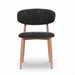 elevenpast Chairs Lucien Dining Chair - Upholstered Charcoal Fabric with Metal Light Wood Finish ART123CHARCOAL
