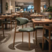 elevenpast Chairs Lucien Dining Chair - Vintage Green PU Leather with Metal Light Wood Finish ART123VINTGREEN
