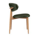 elevenpast Chairs Lucien Dining Chair - Vintage Green PU Leather with Metal Light Wood Finish ART123VINTGREEN