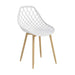 elevenpast dining chair White Kurv Side Chair - Black | White ART126WHITE