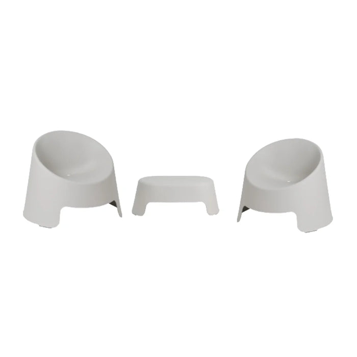 elevenpast Outdoor Chairs Light Grey Montana 3-Piece Sculptural Indoor and Outdoor Patio Set – Green | Grey | Terracotta ART129LIGHTGREY