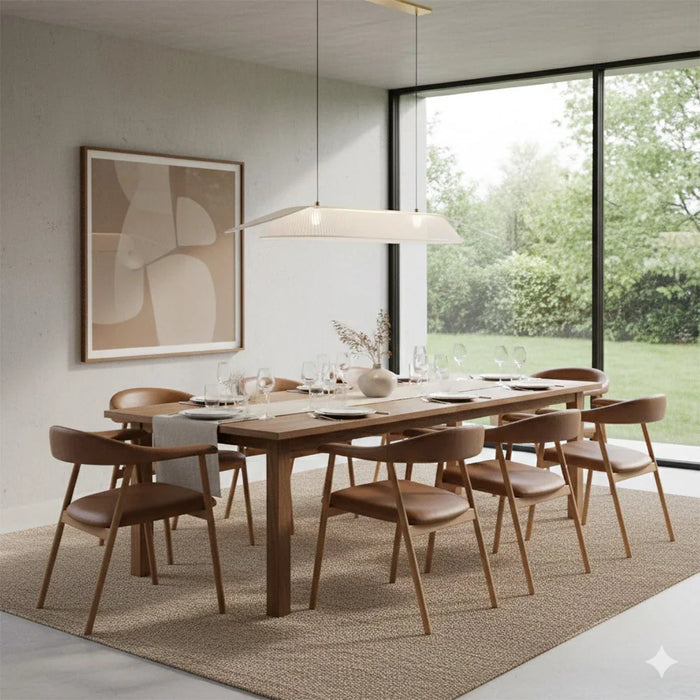 elevenpast dining chair Suki Carver PU Leather and Wood Like Dining Chair ART137ROSETANPU