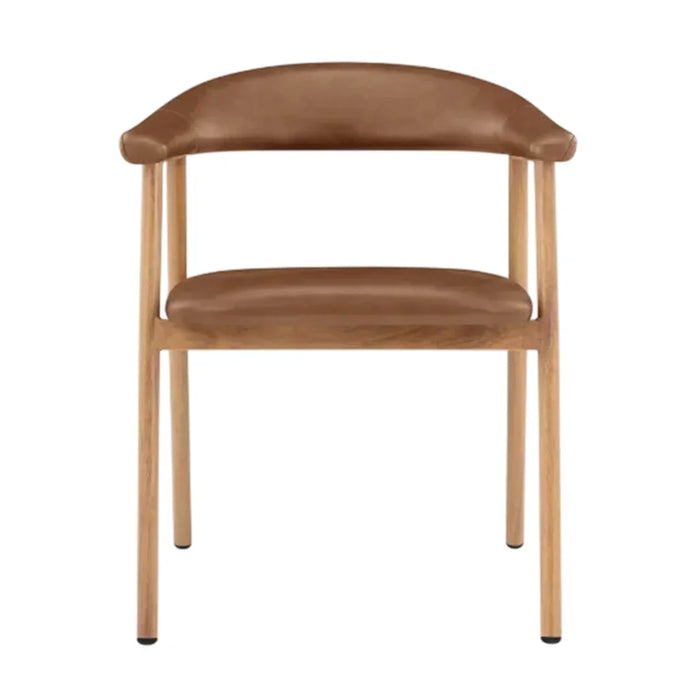 elevenpast dining chair Suki Carver PU Leather and Wood Like Dining Chair ART137ROSETANPU