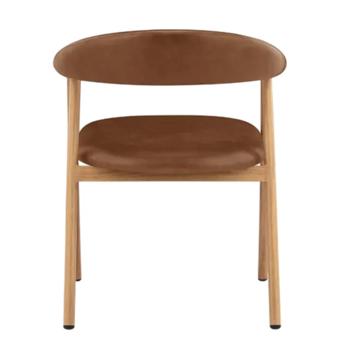 elevenpast dining chair Suki Carver PU Leather and Wood Like Dining Chair ART137ROSETANPU