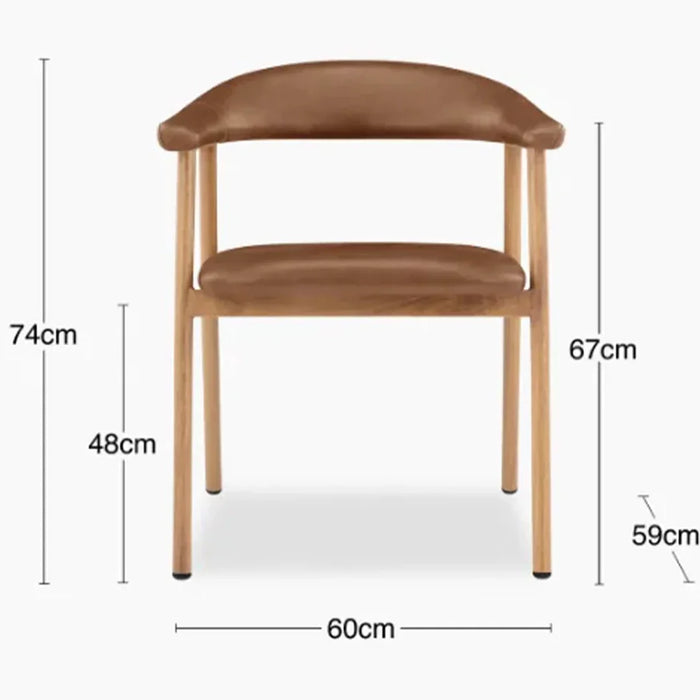 elevenpast dining chair Suki Carver PU Leather and Wood Like Dining Chair ART137ROSETANPU