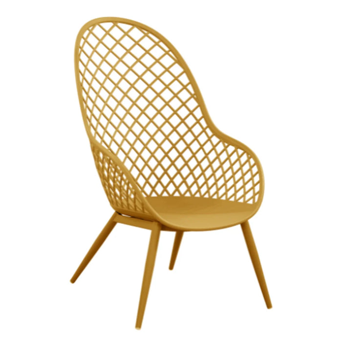 elevenpast Chairs Ginger Kurv Lounge Chair - Metal and Polypropylene Outdoor/Indoor Chair ART139GINGER