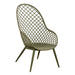 elevenpast Chairs Green Kurv Lounge Chair - Metal and Polypropylene Outdoor/Indoor Chair ART139GREEN