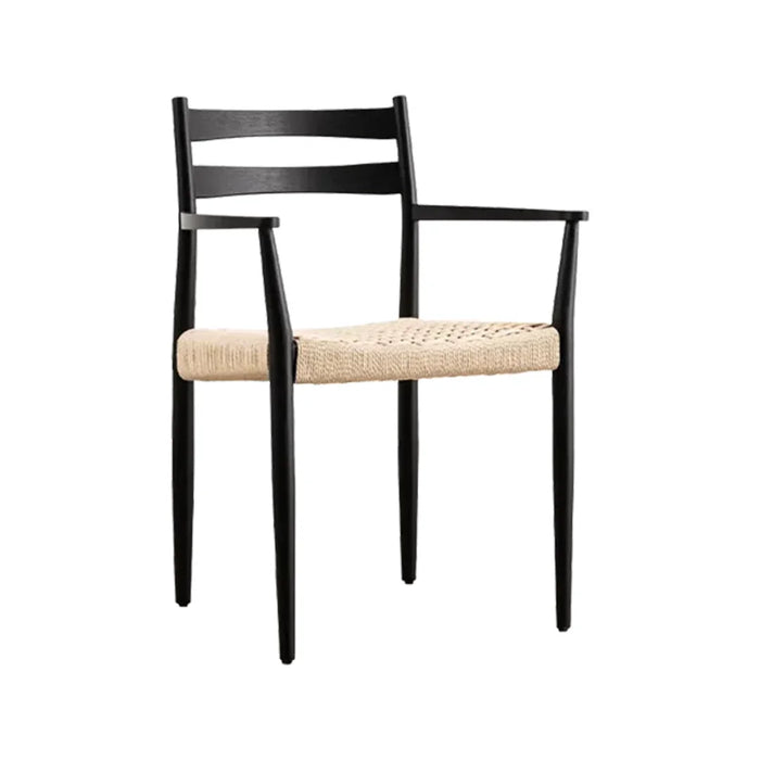 elevenpast Chairs Black Mia Wooden Arm Chair - Black | Natural | Walnut ART142BLACK