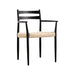 elevenpast Chairs Black Mia Wooden Arm Chair - Black | Natural | Walnut ART142BLACK