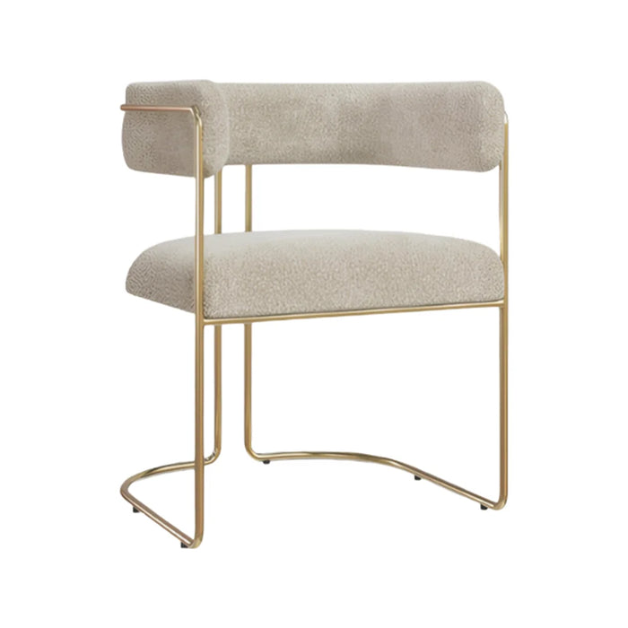 elevenpast Chairs Stone Cream Bouclé Juliana Metal and Fabric Dining Chair - 3 Colours ART153BOUCLE
