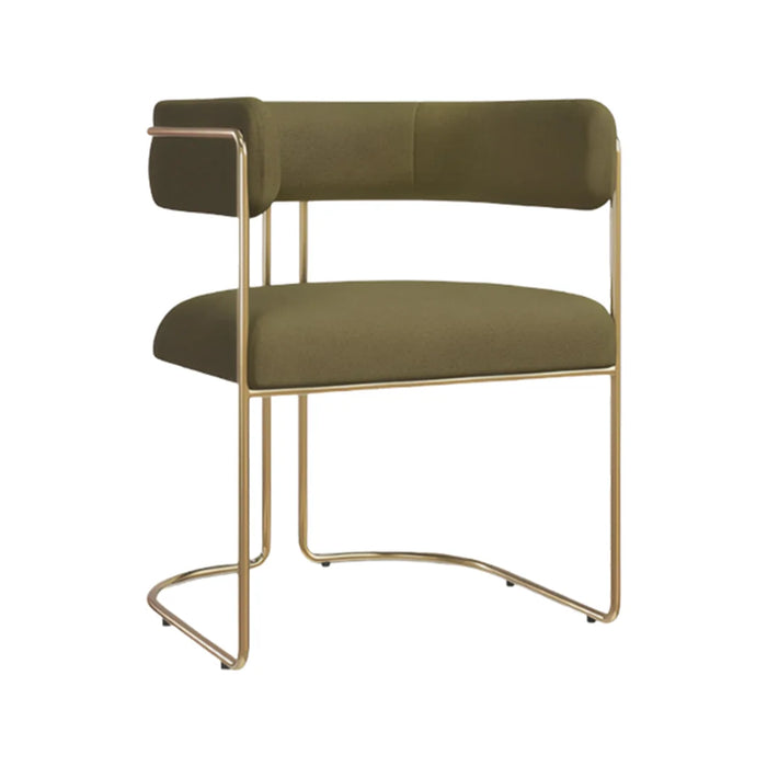 elevenpast Chairs Velvet Green Juliana Metal and Fabric Dining Chair - 3 Colours ART153GREEN