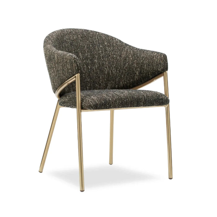 elevenpast dining chair Espresso Brown Bouclé Napoli Carver Chair - in Various Colours ART158BROWNFABR