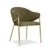 elevenpast dining chair Velvet Green Napoli Carver Chair - in Various Colours ART158GREENFABR