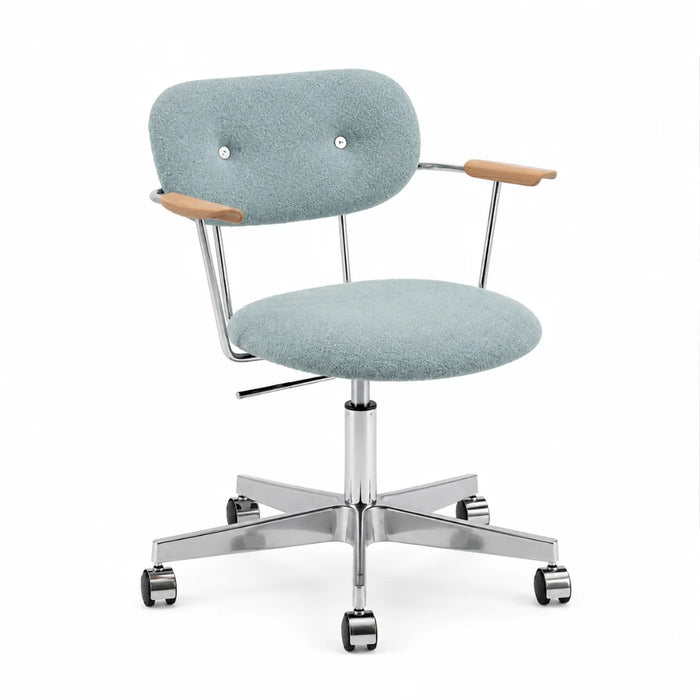 elevenpast Office Chair Mint Blue Task Office Chair in Bouclé Fabric - Mint Blue | Beige | Oxford Blue ART178MINTBLUE
