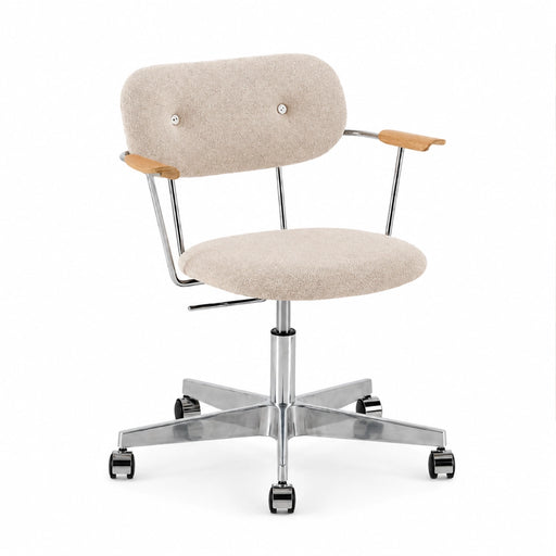 Task Office Chair in Bouclé Fabric - Mint Blue | Beige | Oxford Blue 