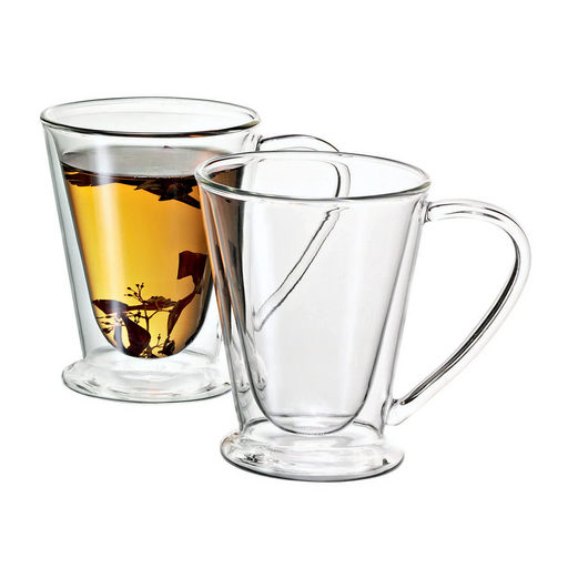 elevenpast tumblers Avanti Twin Glass 250ml Tea Cups – Set of 2 AV15507/12