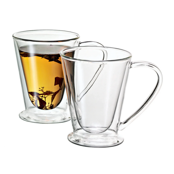 elevenpast tumblers Avanti Twin Glass 250ml Tea Cups – Set of 2 AV15507/12