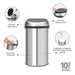 Brabantia waste bin Touch Bin 60 Litre - Matt Steel B00B107962/1