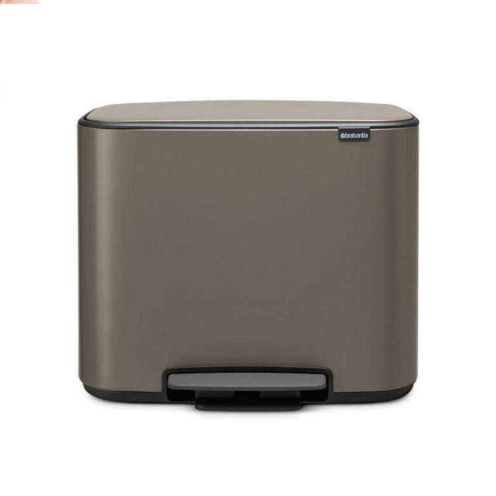 Brabantia waste bin Platinum Bo Pedal Bin 11 + 23 Litre in White | Matt Black | Platinum | Matt Steel B04B121203/1