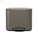 Brabantia waste bin Platinum Bo Pedal Bin 11 + 23 Litre in White | Matt Black | Platinum | Matt Steel B04B121203/1