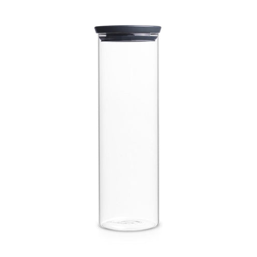 Brabantia storage glass jar Stackable Glass Jar 1.9 litre - Dark Grey Lid B04B298240/6