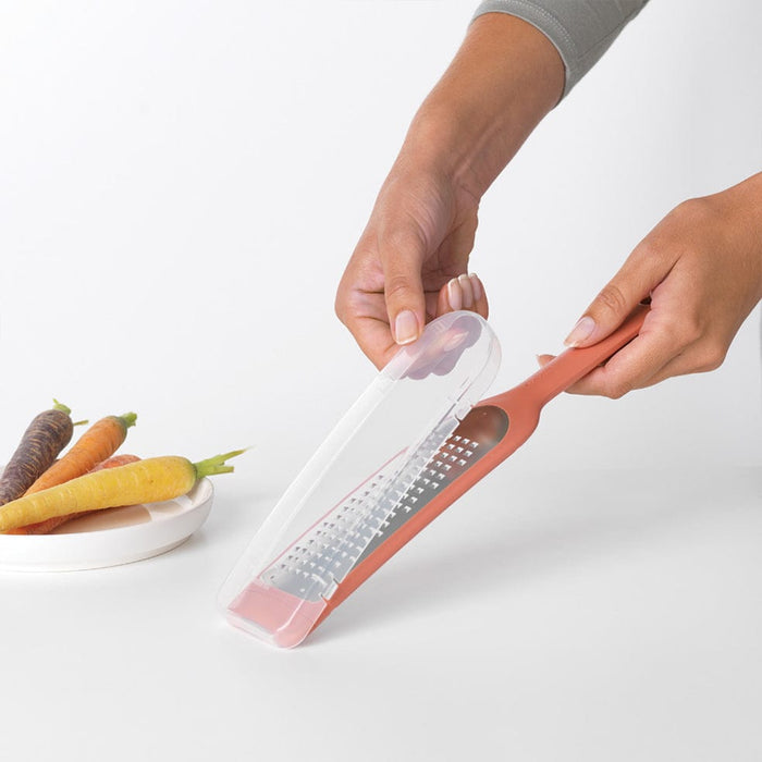 Brabantia Food grater Tasty+ Coarse Grater plus Cover - Terracotta Pink B20B120985/6