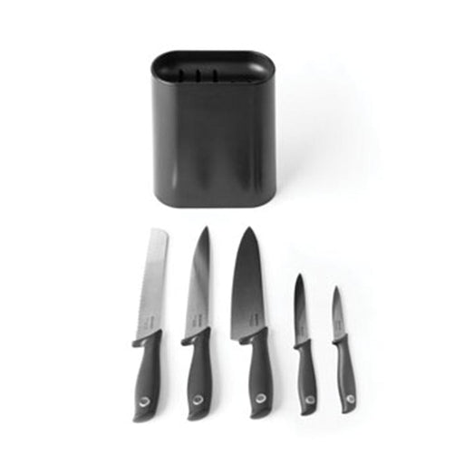 Brabantia knife set Tasty+ Knife Block with 5 Knives - Dark Grey B20B123061/1