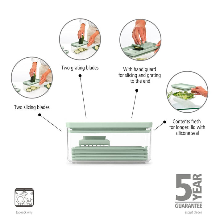 Brabantia foodslicer Tasty+ Slicer and Grater Set -Jade Green B20B145469/1