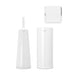 elevenpast toilet accessory set White Toilet Accessory Set of 3 - Matt Black | Matt Steel | White | Brilliant Steel B25B280627/1