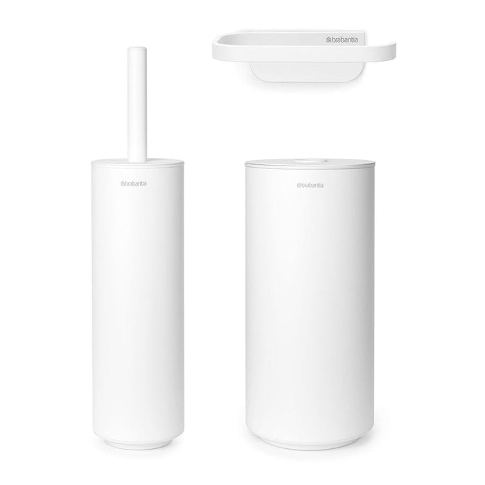 Brabantia Toilet Brush and Holder Mineral White MindSet Toilet Set - Mineral Grey | Mineral White B25B303920/1