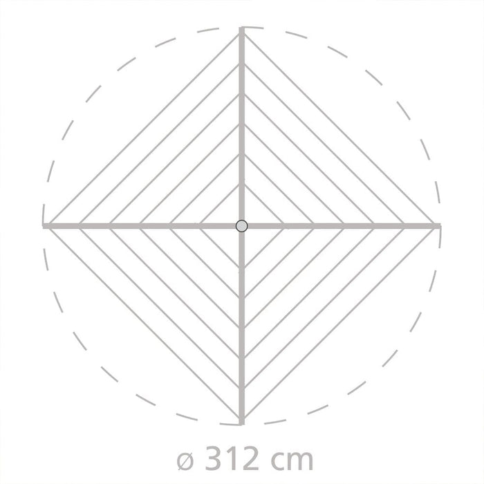 Brabantia drying line Lift‑O‑Matic Advance 60 m Rotary Dryer – Metallic Grey B26B100260/1