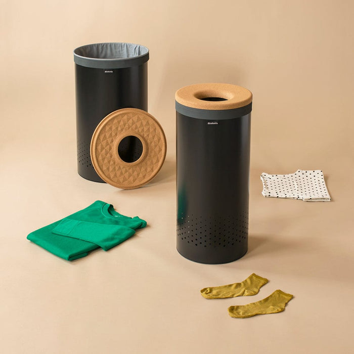 Brabantia laundry bin Laundry Bin 60 litre with Cork Lid - Matt Black B26B120022/1