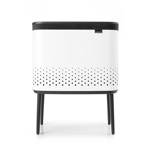 elevenpast laundry bin White Bo Laundry Bin – 60 Litre White | Matt Black B26B200502/1