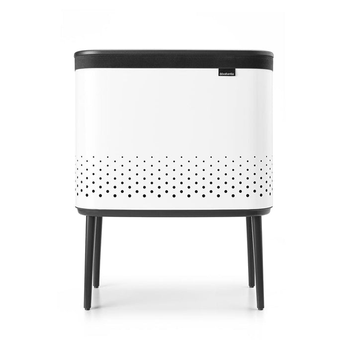 elevenpast laundry bin White Bo Laundry Bin – 60 Litre White | Matt Black B26B200502/1