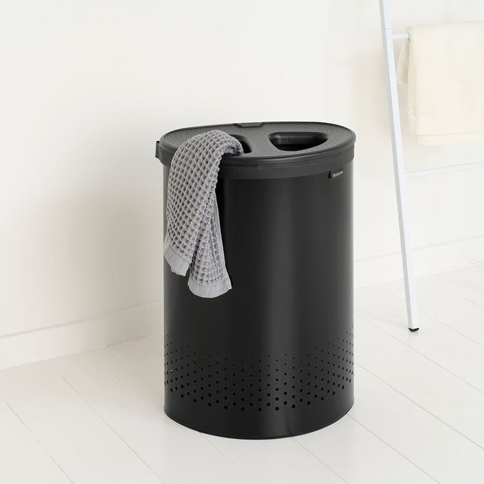 Brabantia laundry bin Selector Laundry Bin 55L – Matt Black with Dark Grey Lid B26B242366/1