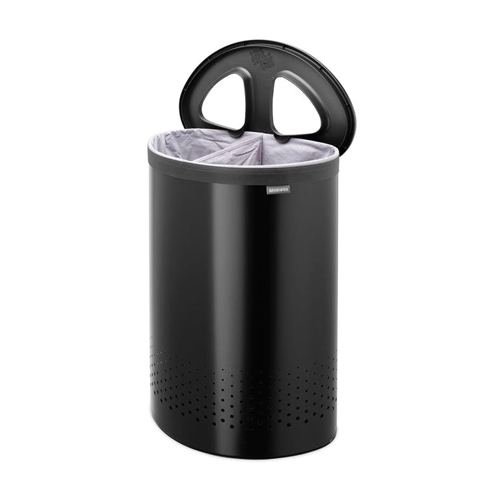 Brabantia laundry bin Selector Laundry Bin 55L – Matt Black with Dark Grey Lid B26B242366/1