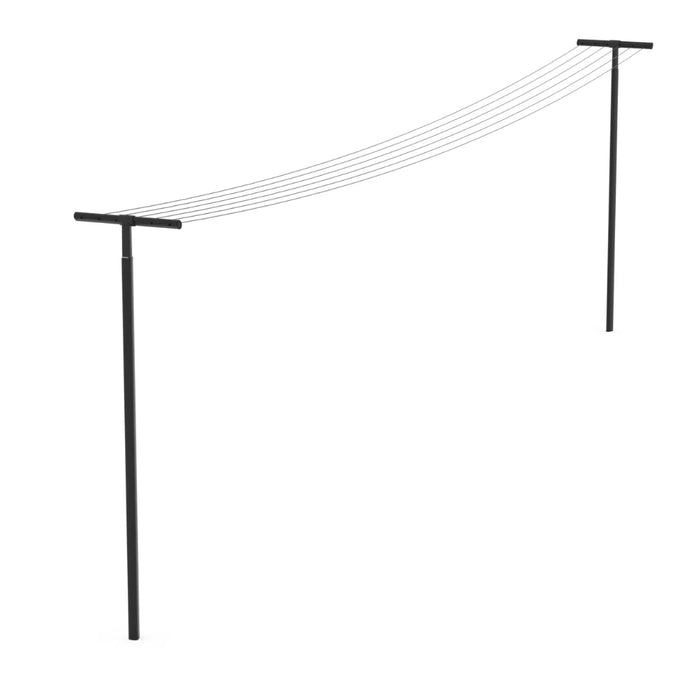 elevenpast clotheslines Brabantia HangOut Washing Lines with Poles 50m – Black B26B262425/1