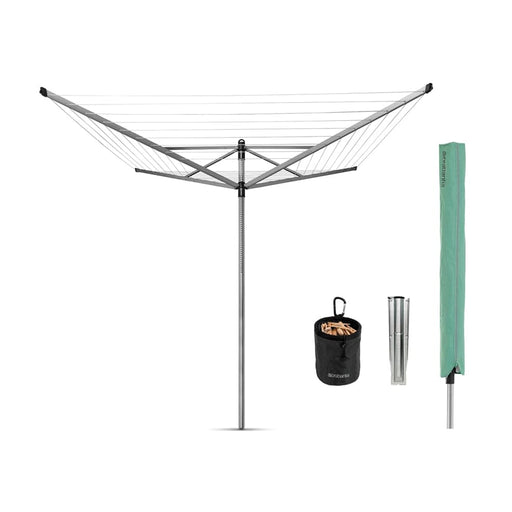 Brabantia drying line Brabantia Lift‑O‑Matic Rotary Dryer – 50m | Metallic Grey B26B311321/1
