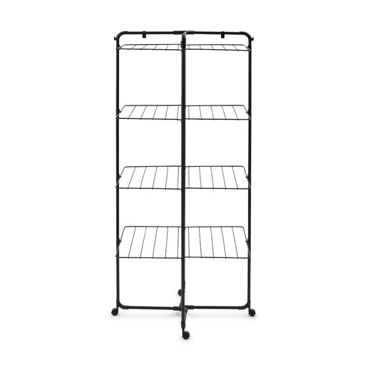 Brabantia HangOn Tower Drying Rack, 30 metres – Matt Black | White 
