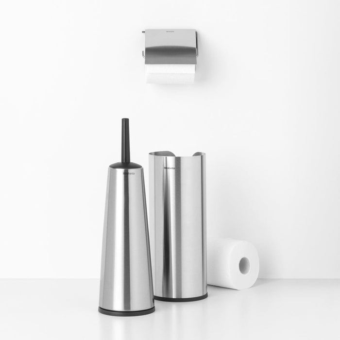 elevenpast toilet accessory set Toilet Accessory Set of 3 - Matt Black | Matt Steel | White | Brilliant Steel