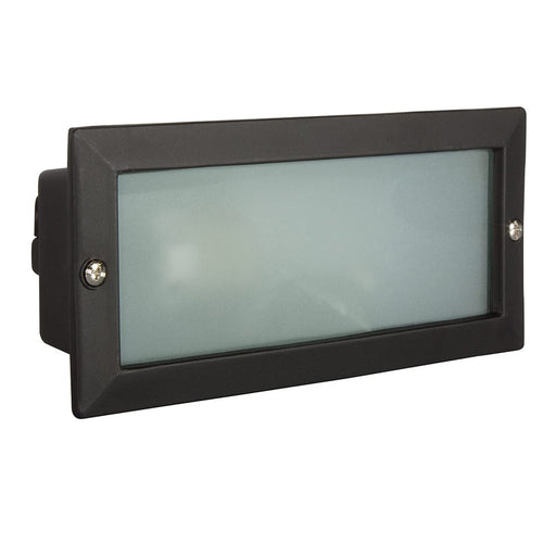 elevenpast Black Plain Brick Light - Frosted Glass Lens, No Grid B39B 6007328007258