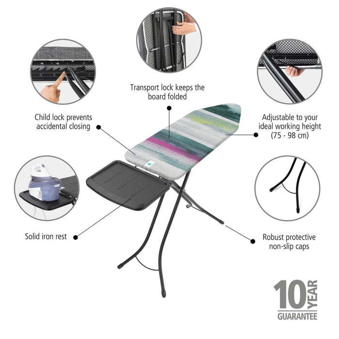 Brabantia ironing board Ironing Board 124x45cm (C) Solid Steam Unit Holder - 2 Colours