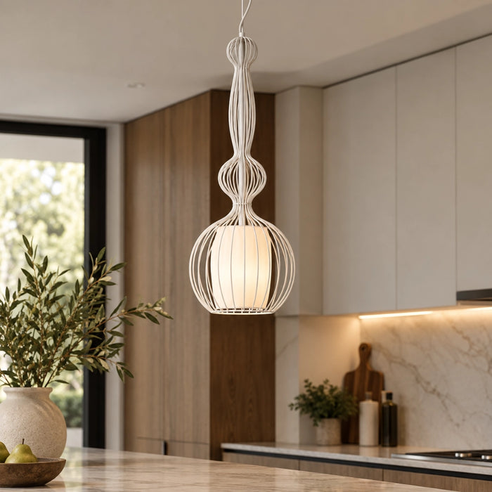 Ball Wire Pendant Light – White