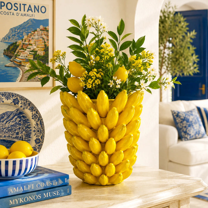 Ceramic Yellow Banana Vase