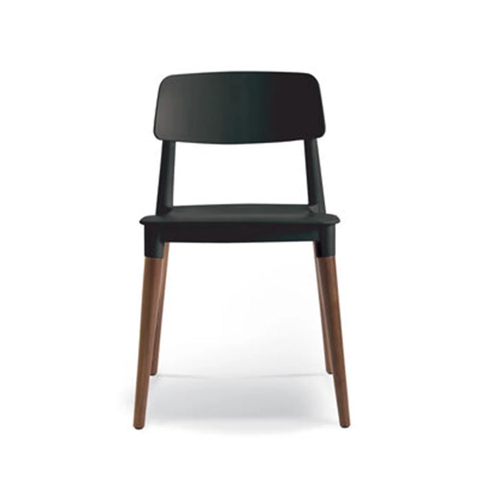 elevenpast Fresh Polyprop Chair with Solid Wood Legs - White | Black | Grey