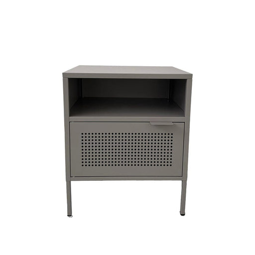 elevenpast Milano Grey Luigi Metal Side Table Cabinet BC05
